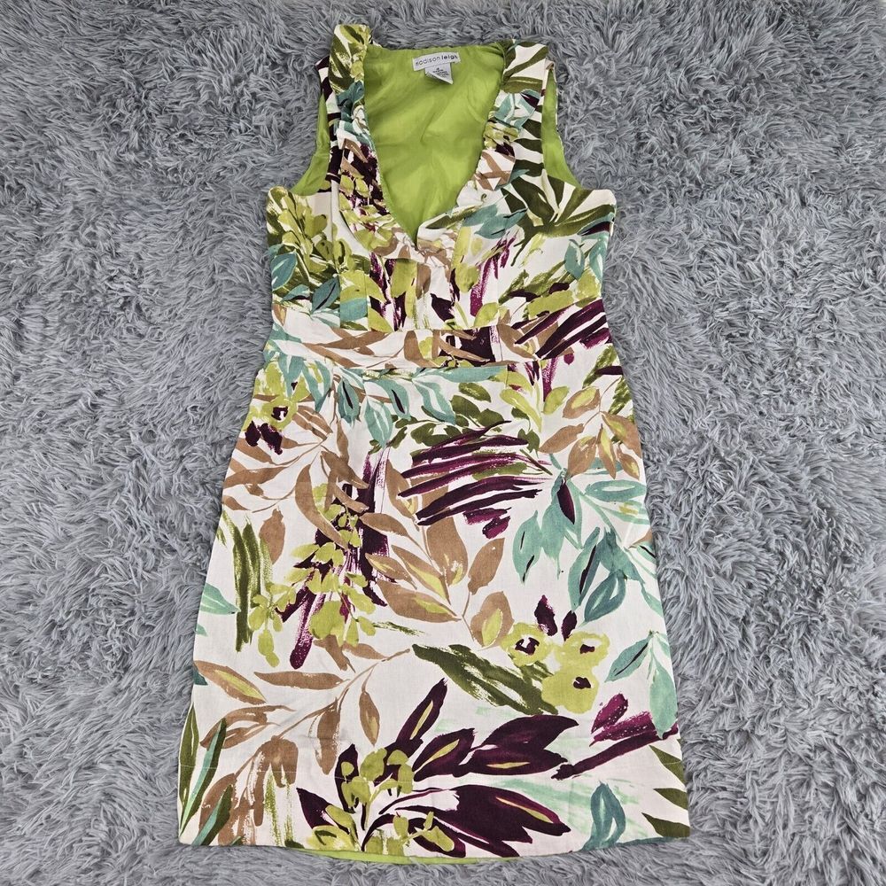Madison Leigh Womens 12 Multicolor Floral Sleeveless Knee Length Sheath‎ Dress